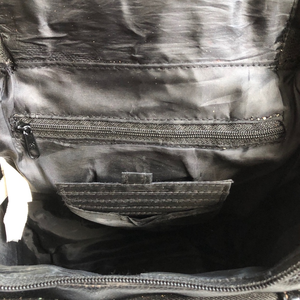 Black Leather Backpack - Picture 7 of 9